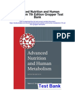 Advanced Nutrition and Human Metabolism 7th Edition Gropper Test Bank