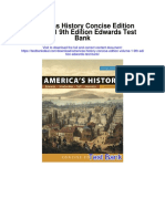 Americas History Concise Edition Volume 1 9th Edition Edwards Test Bank