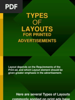 Types Layouts: For Printed Advertisements