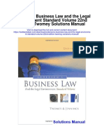 Andersons Business Law and The Legal Environment Standard Volume 22nd Edition Twomey Solutions Manual