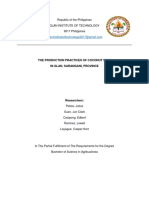 The Production Practices of Coconut Wine in Glan, Sarangani, Province