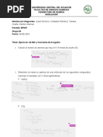 Taller 4 Ejercicios de Mol y Constante de Avogadro