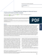 Clinical Value of Consensus Molecular Subtypes in Colorectal Cancer