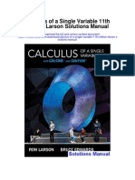 Calculus of A Single Variable 11th Edition Larson Solutions Manual