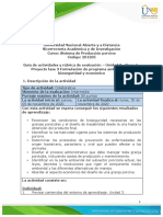 Guía de Actividades y Rúbrica de Evaluación - Unidad 3 - Paso 4 - Proyecto Fase 3 Formulación de Programa Ambiental, de Bioseguridad y Económico