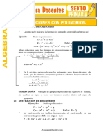 Fichas de Operaciones Con Polinomios para Sexto de Primaria