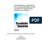 Least Learned Essential Competency Based Module and The Performance of Grade 9 Students As Mediated by Interest and Attitude