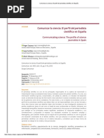 Comunicar La Ciencia - El Perfil Del Periodista Científico en España