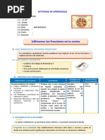 D2 A1 SESION MAT. Utilizamos Las Fracciones en La Cocina