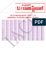 Ap Si Mains Mock Test-14 Final Key