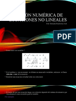 Solución Numérica de Ecuaciones No Lineales