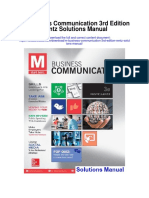 M Business Communication 3rd Edition Rentz Solutions Manual