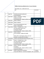 LUE3002 - 1 Course Schedule