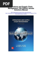 Operations and Supply Chain Management 15th Edition Jacobs Solutions Manual