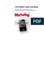 Marketing 11th Edition Lamb Test Bank