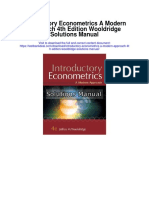 Introductory Econometrics A Modern Approach 4th Edition Wooldridge Solutions Manual