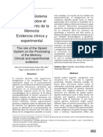 Papel Del Sistema Opioide Sobre El Procesamiento de La Memoria Evidencia Clínica y Experimental