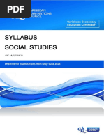 CSEC Social Studies Syllabus July 2023