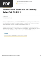 How To Unlock Bootloader On Samsung Galaxy Tab A 8.0 2019