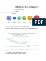 B3 Biological Molecules