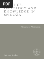 Politics Ontology and Knowledge in Spinoza - Translators Introduction and Chapter 1