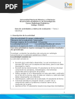 Guia de Actividades y Rúbrica de Evaluación - Unidad 1 - Tarea 2 - Identificar