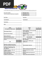 Impac Vehicle Maintenance Sheet - C, D, E