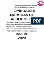 Propiedades Quimicas de Los Alcoholes