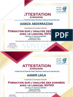 Attestation de Particpation Invivo