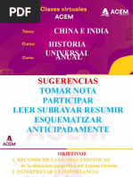 Clases Virtuales Acem Hu Semana 4 China e India 2022