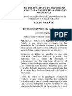 Ley Del Instituto de Seguridad Social para Las Fuerzas Armadas Mexicanas