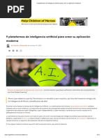 9 Plataformas de Inteligencia Artificial para Crear Su Aplicación Moderna