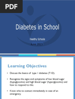 Diabetes in School Powerpoint Presentation