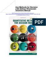 Quantitative Methods For Decision Makers 6th Edition Wisniewski Solutions Manual