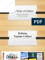 The Study of Culture: Prepared By: Rene A. Japitana Social Science Instructor