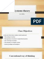 Systems Theory - Undergraduate