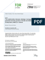 The Relationship Between Strategic Management Practices and The Growth of Small and Medium Enterprises (Smes) in Ghana