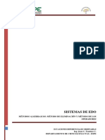 EDO CONTENIDO CLASE No. 32 SISTEMAS DE EDO METODOS ALGEBRAICOS