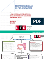 SEMANA 2 3RA CLASE Ciclo Menstrual, Control Hormonal.