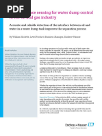 Level Interface Sensing For Water Dump Control