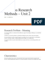 Business Research Methods - Unit 2