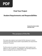 FYP Student Requirements and Responsibilities