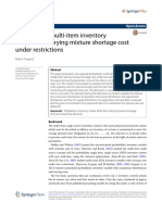 Probabilistic Multi Item Inventory Model With Varying Mixture Shortage Cost Under Restrictions