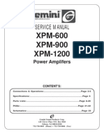 Gemini - Amplifier XPM-600, 900, 1200 - Service Manual