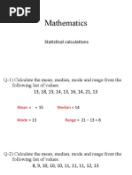 Statistics - G8