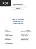 Ensayo Sobre La Investigacion Criminalística