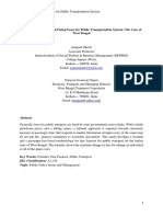 Two Approaches Toward Fixing Fares For Public Transportation System The Case of West Bengal