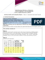 Activities Guide and Evaluation Rubric - Unit 1 - Task 3 - Consonant and Vowel Sounds