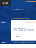 Matemática Sem-10 Sesión-10 2023-1 Determinantes e Inversa de Una Matriz