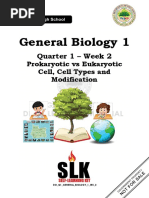 SHS GENBIO 1 Q1 WK2 Prokaryotic Vs EukaryoticCellCell Types and Modification